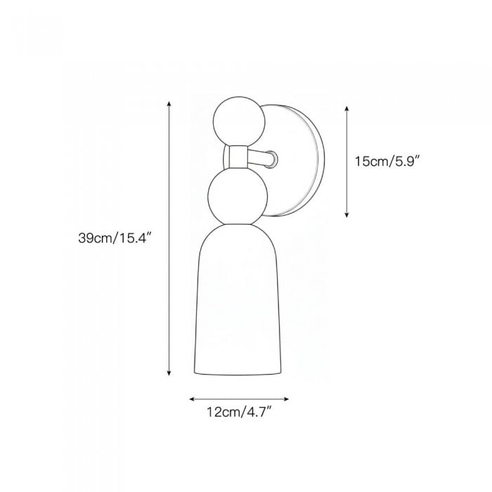 Flume Alabaster wandlamp HL3318