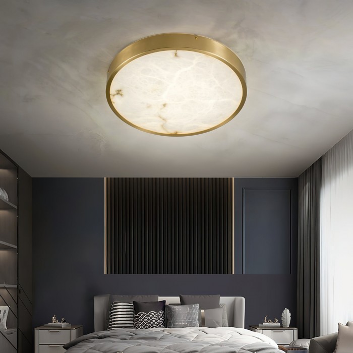 Geometric Alabaster Recessed Ceiling Light HL2984