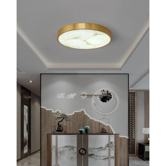 Geometric Alabaster Recessed Ceiling Light HL2984