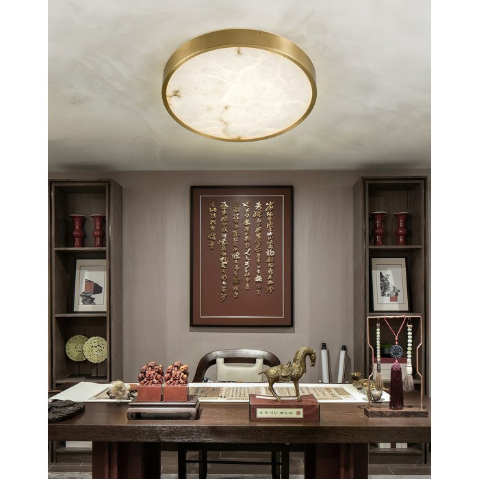 Geometric Alabaster Recessed Ceiling Light HL2984