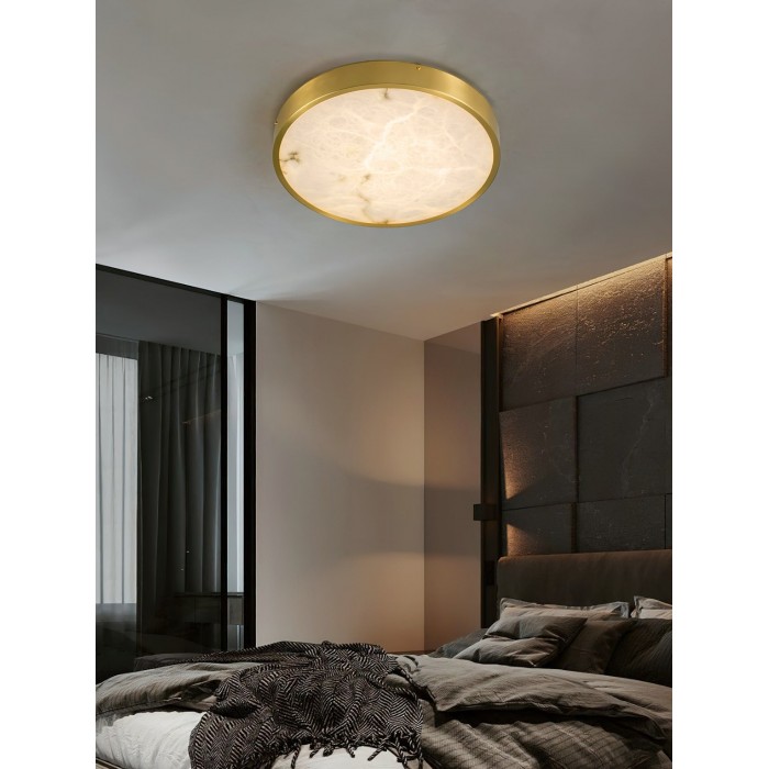 Geometric Alabaster Recessed Ceiling Light HL2984