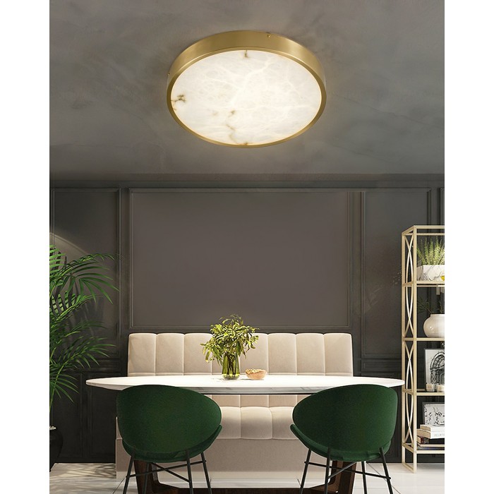 Geometric Alabaster Recessed Ceiling Light HL2984