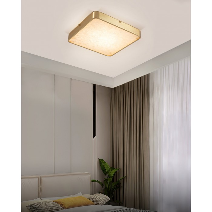 Geometric Alabaster Recessed Ceiling Light HL2984