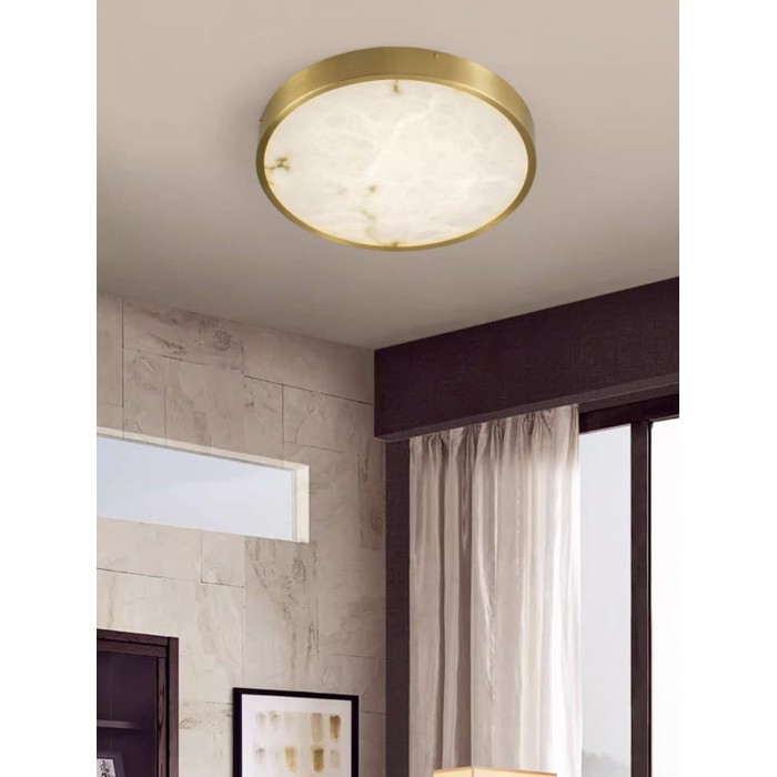 Geometric Alabaster Recessed Ceiling Light HL2984