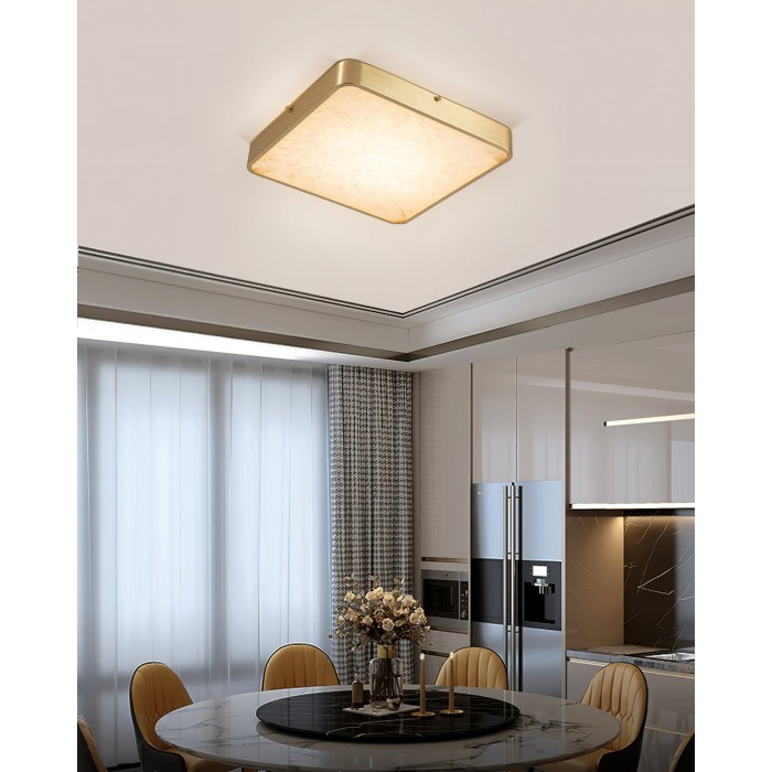 Geometric Alabaster Recessed Ceiling Light HL2984