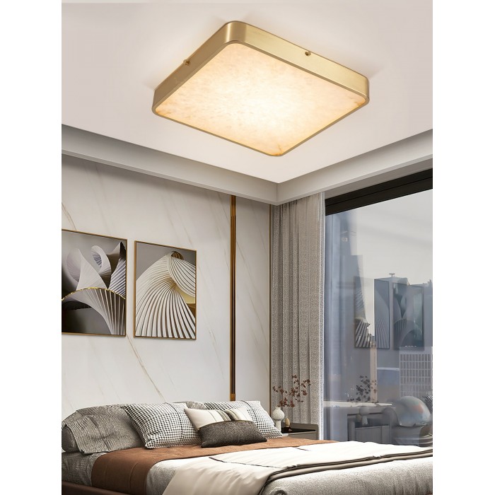 Geometric Alabaster Recessed Ceiling Light HL2984