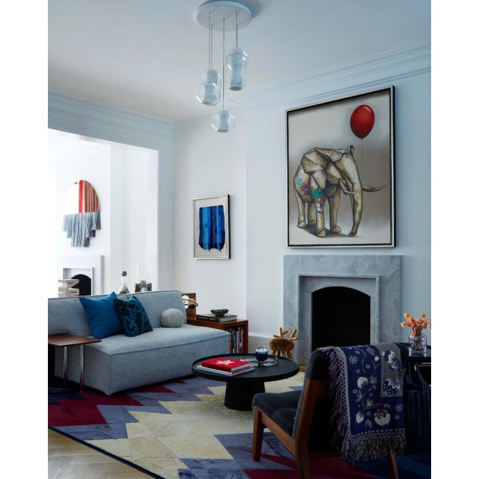 Pendelleuchte aus Glas und Alabaster HL2997