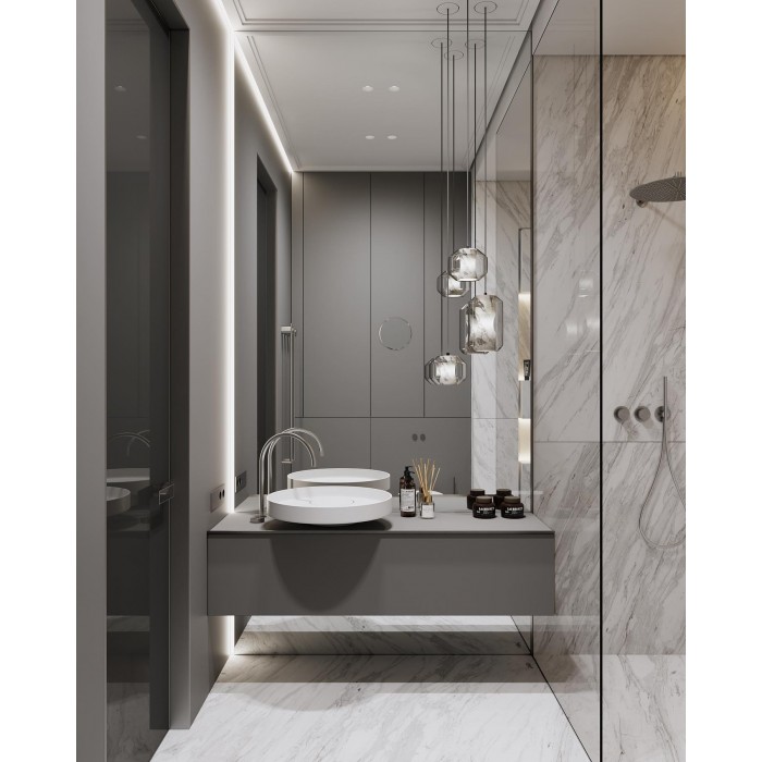 Pendelleuchte aus Glas und Alabaster HL2997