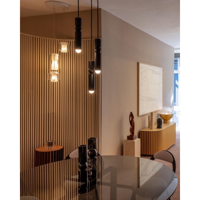 Pendelleuchte aus Glas und Alabaster HL2997