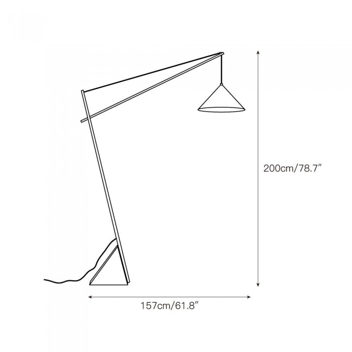 Lampada da terra Grande Travertino HL3259
