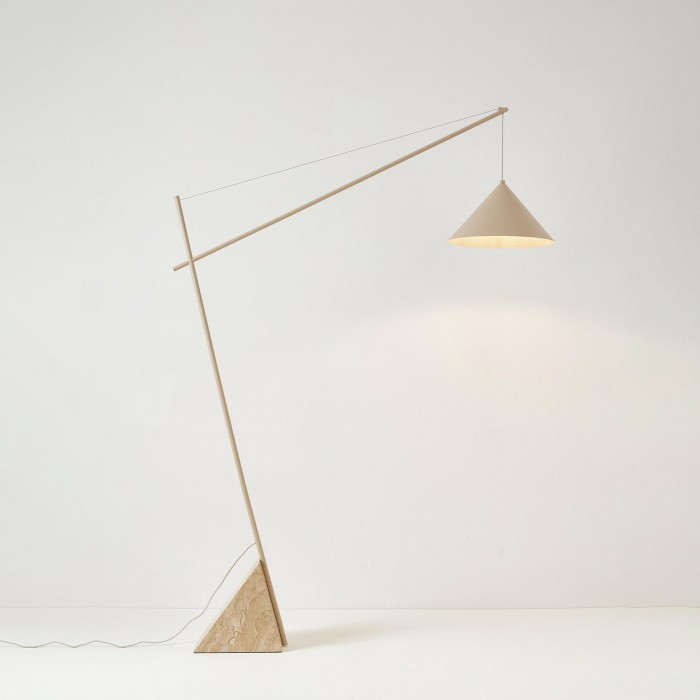 Lampada da terra Grande Travertino HL3259