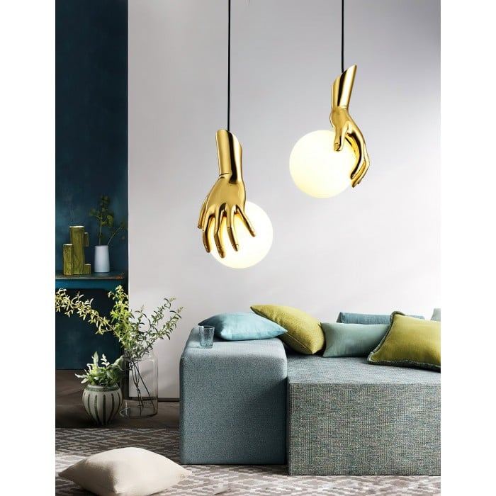 Handhållande globformad pendellampa HL3004
