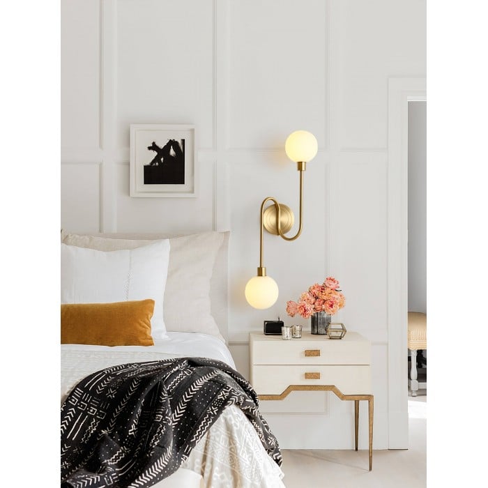 Holten Brass Armed Wall Sconce HL2962