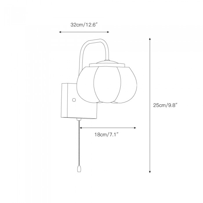 Kapok bloem wandlamp HL2972