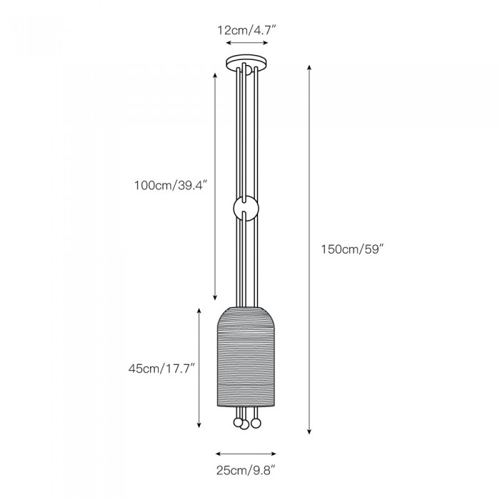 Suspension en verre Lantern HL3032