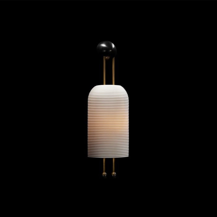 Wandlamp met glazen lantaarn HL3031