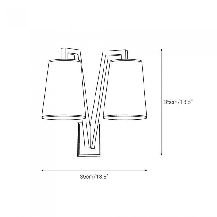 Lena dubbele wandlamp HL3172