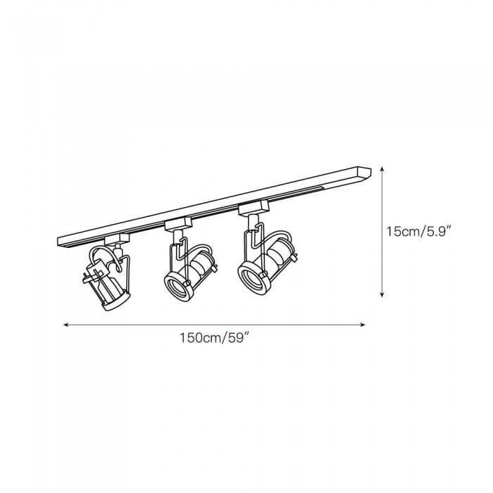 Lucide Industrial Track Lights HL3248