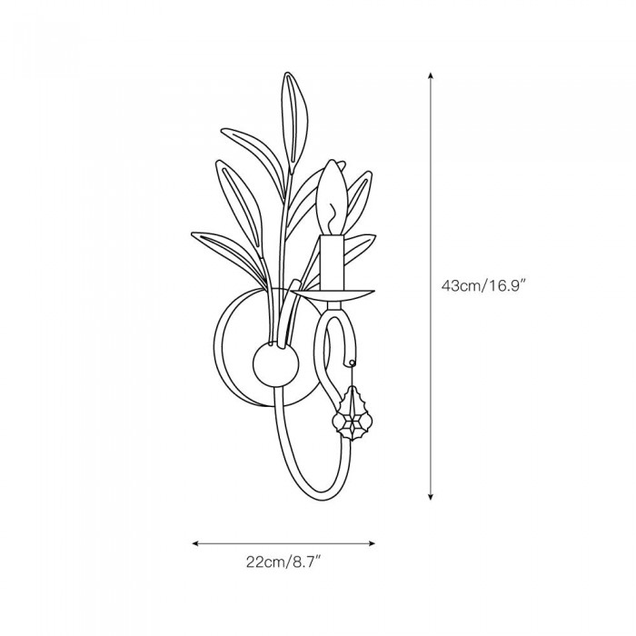 Appliques murales en cristal Lydia HL3112