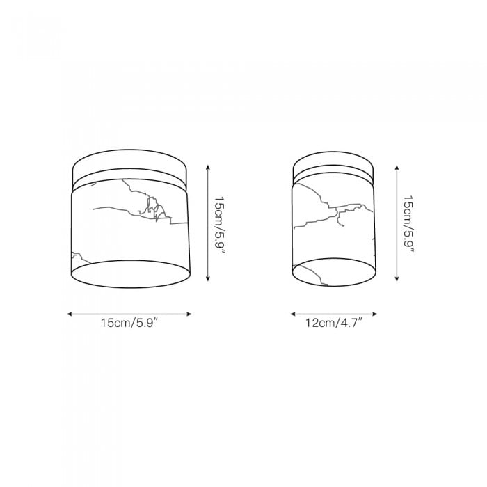 Melange Alabaster Ceiling Light HL3049
