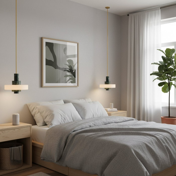 Suspension en marbre vert mercure HL3260