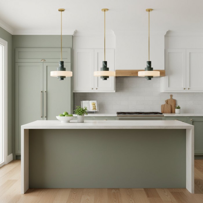 Suspension en marbre vert mercure HL3260