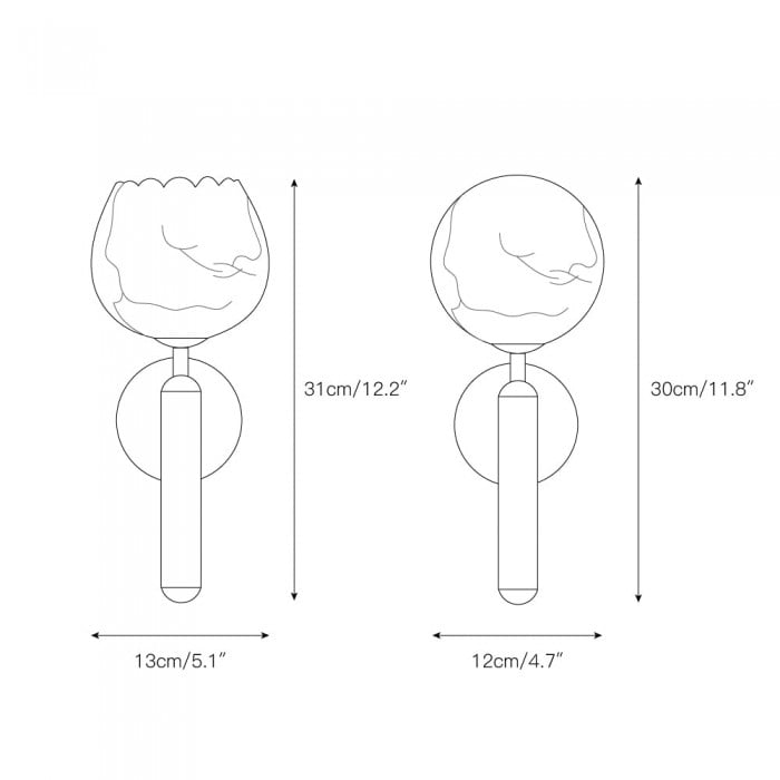 Mian alabaster wandlamp HL2992