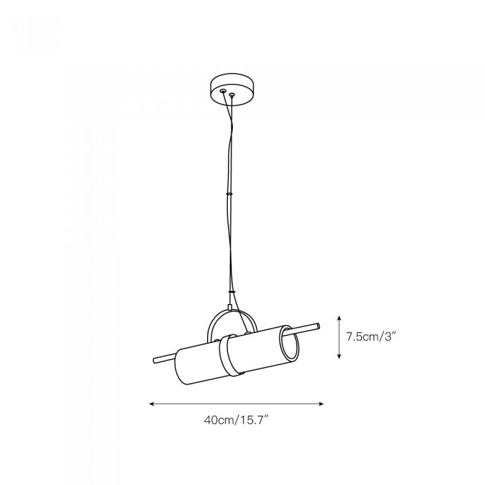 Suspension cylindrique miniature en albâtre HL2974