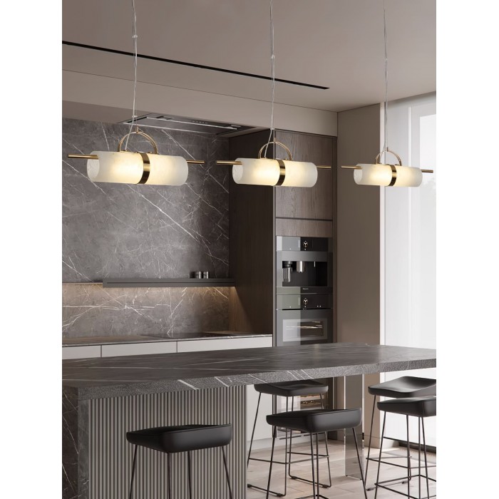 Suspension cylindrique miniature en albâtre HL2974