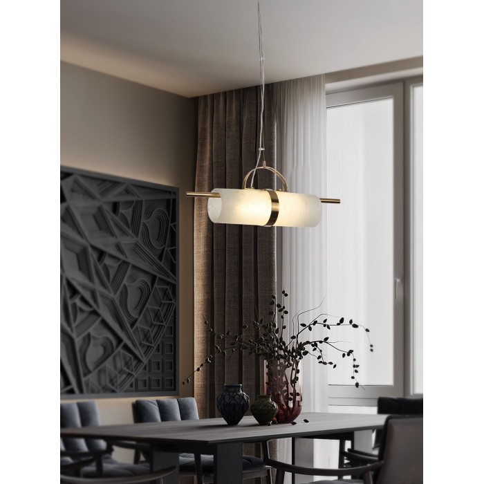 Suspension cylindrique miniature en albâtre HL2974