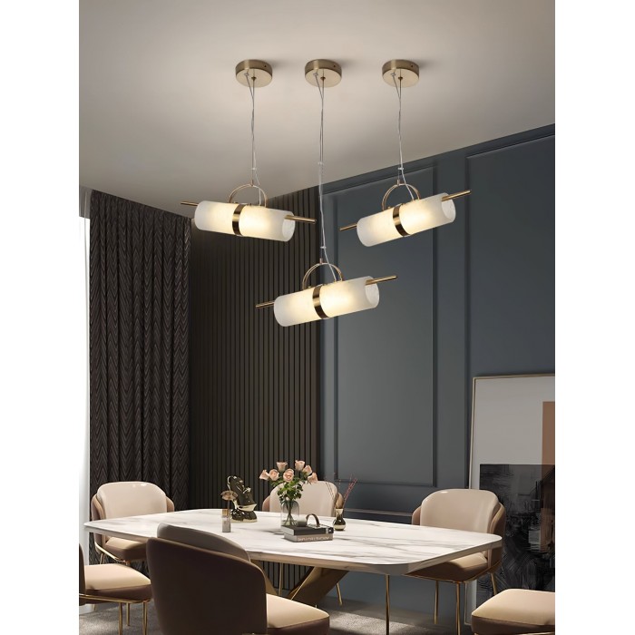 Suspension cylindrique miniature en albâtre HL2974