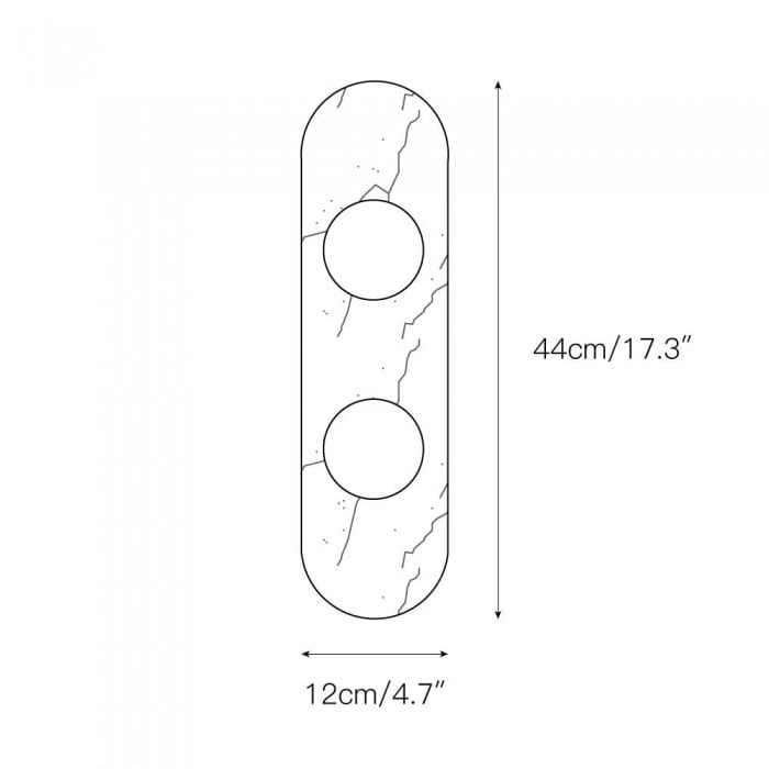Modulo marmeren wandlamp HL3179