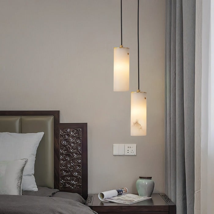 Nula Vertical Alabaster Pendant Light HL2979