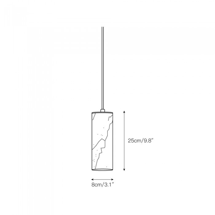 Nula Vertical Alabaster Pendant Light HL2979