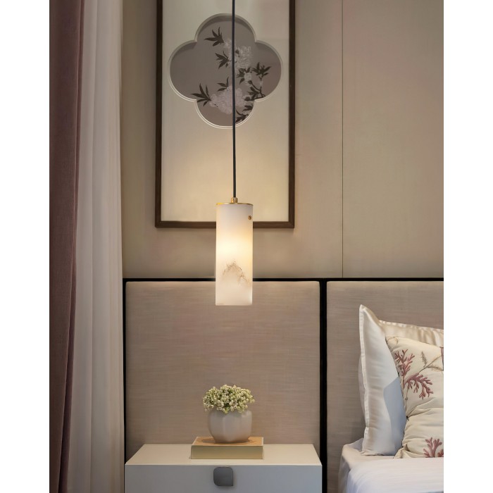 Nula Vertical Alabaster Pendant Light HL2979