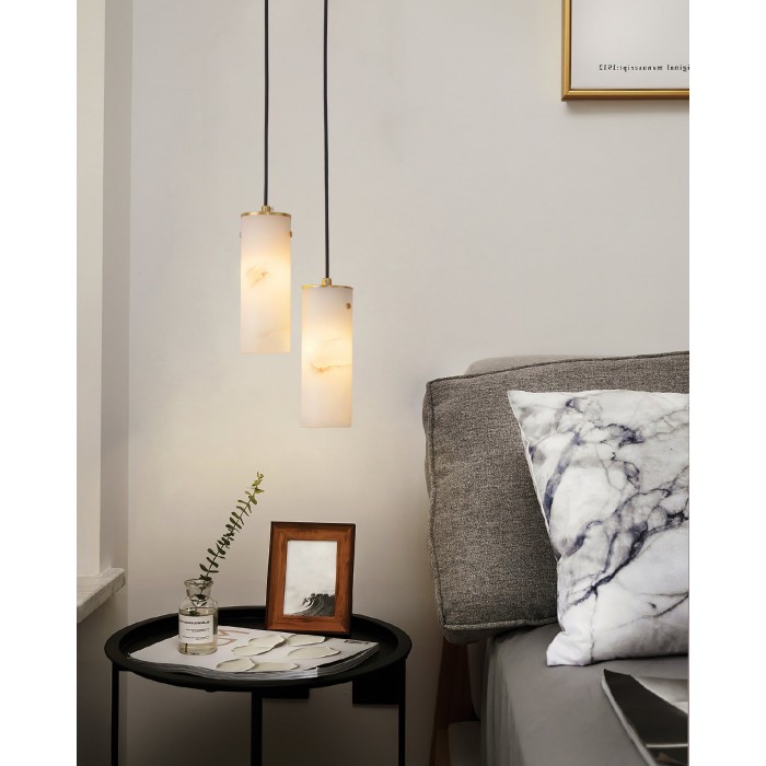 Nula Vertical Alabaster Pendant Light HL2979