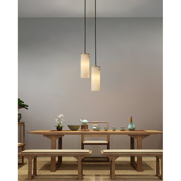 Nula Vertical Alabaster Pendant Light HL2979