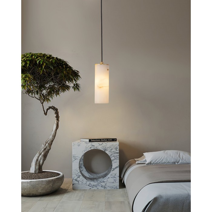 Nula Vertical Alabaster Pendant Light HL2979