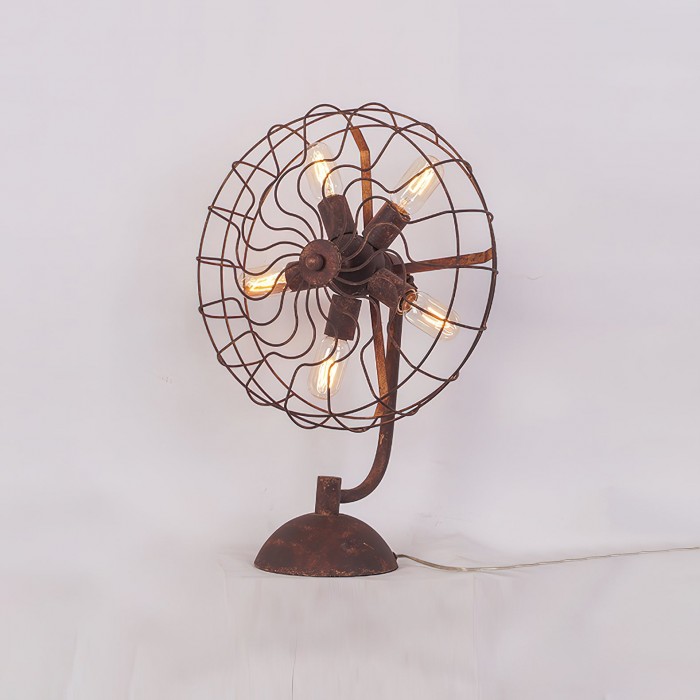 Gammaldags fläktbordslampa HL3017