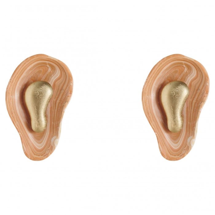 Wandlamp van gehamerd oesterkleurig onyx HL3278