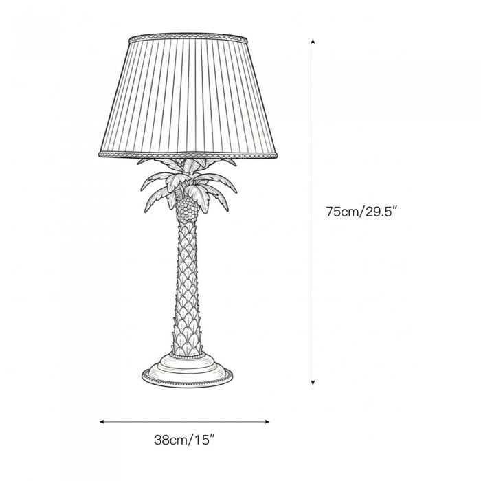 Palmträdsbordslampa HL3305