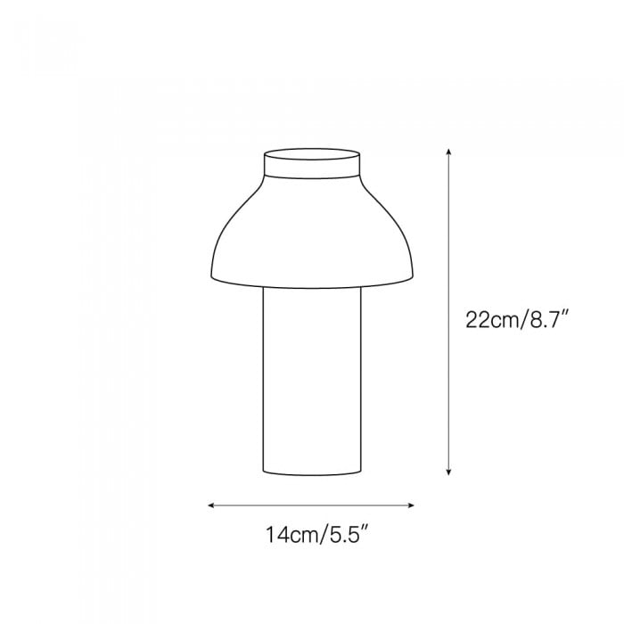 Bärbar bordslampa för dator (inbyggt batteri) HL3199