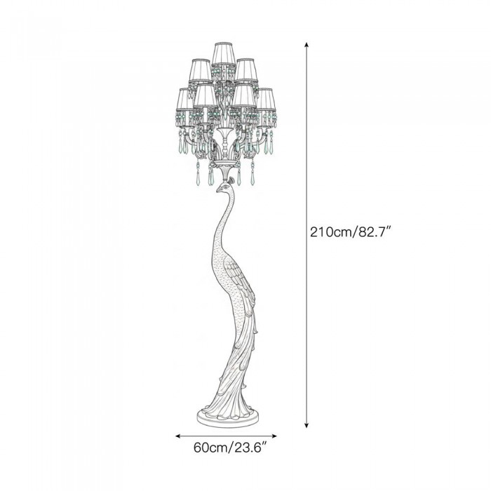 Stehlampe Perky Peacock HL3314
