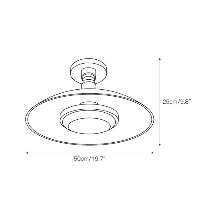 Pot-Lid Style Flat-Panel Ceiling Light HL3250