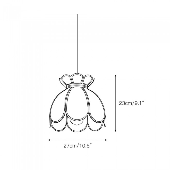 Lampa wisząca Retro Lotus HL3135