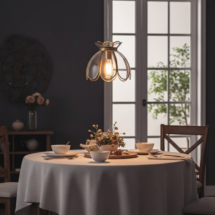 Lampa wisząca Retro Lotus HL3135