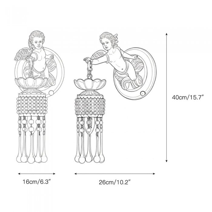 Sabrina Angelic wandlamp HL3292