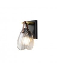 Schelpvormige glazen wandlamp HL3016
