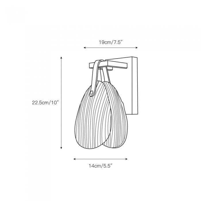 Applique murale en verre coquillage HL3016