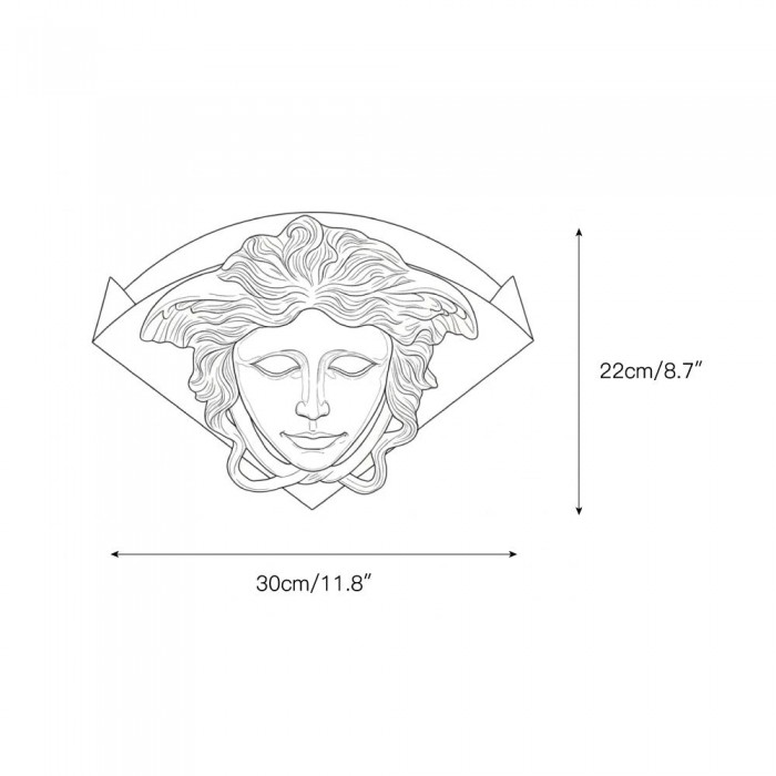Applique murale Sphinx en laiton HL3297
